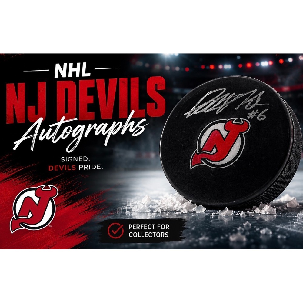 Autographed hockey stick head, Jamie Langenbrunner #15, Colin White #5, +1